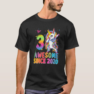 T-shirt Magnifique depuis 2020 Dabbing Unicorn 3ème annive