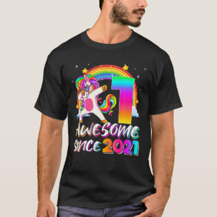 T-shirt Magnifique Depuis 2021 Dabbing Unicorn 1EBirthday 