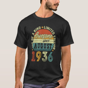 T-shirt Magnifique depuis août 1936 86 Ans 86ème anniversa