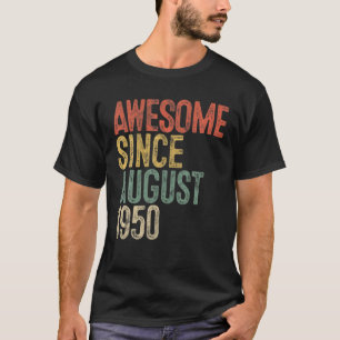 T-shirt Magnifique depuis août 1950 70th Birthday Gift 70