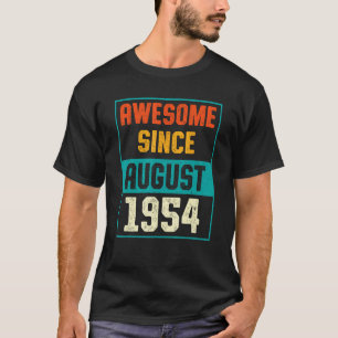 T-shirt Magnifique depuis août 1954 69e anniversaire 69 an