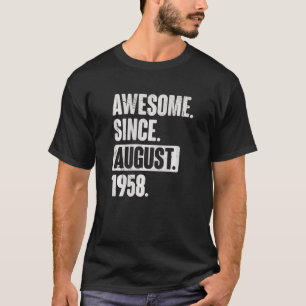 T-shirt Magnifique depuis août 1958 64 Ans 64e Anniversair