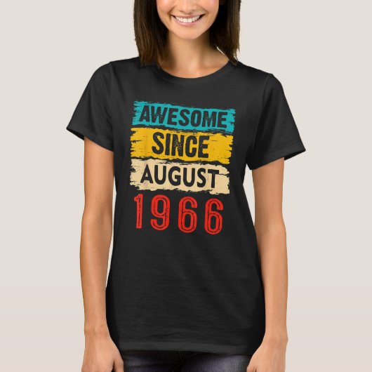 T-shirt Magnifique depuis août 1966 57e anniversaire 57 an (Devant)