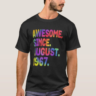 T-shirt Magnifique depuis août 1967 56 Ans 56e anniversair