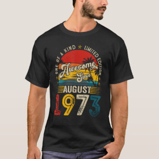 T-shirt Magnifique Depuis Août 1973 50 Anniversaire W