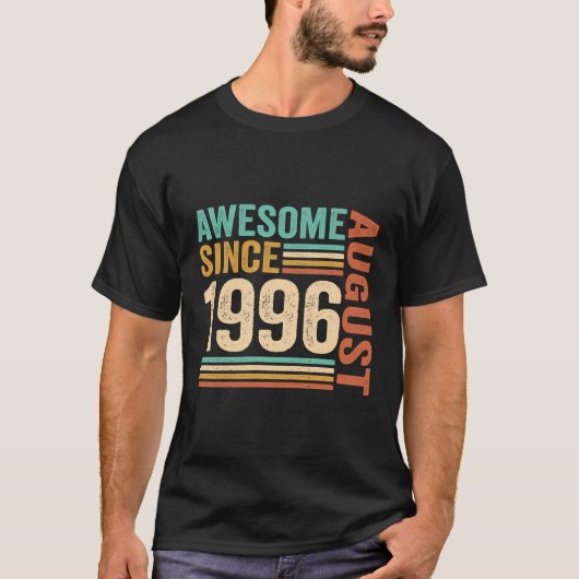 T-shirt Magnifique Depuis Août 1996 27 Ans 27E Anniversair (Devant)