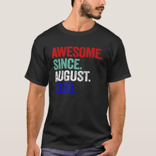 T-shirt Magnifique Depuis Août 2020 2 Ans Garçon Fille Bir