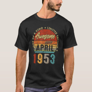 T-shirt Magnifique depuis avril 1953 Vintage 69e anniversa
