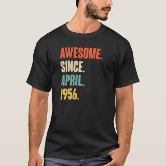 T-shirt Magnifique depuis avril 1956 66 ans 66e anniversai