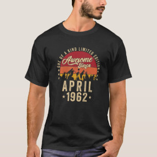 T-shirt Magnifique Depuis Avril 1962, 60E Anniversaire Vin