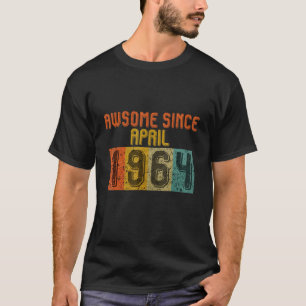 T-shirt Magnifique Depuis Avril 1964 58ème Anniversaire S 