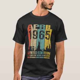 T-shirt Magnifique Depuis Avril 1965 57E Anniversaire Ret