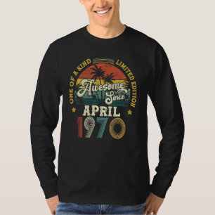 T-shirt Magnifique depuis avril 1970 Vintage 52ème anniver