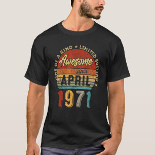 T-shirt Magnifique depuis avril 1971 Vintage 51e anniversa