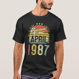 T-shirt Magnifique depuis avril 1987 Vintage 35ème anniver