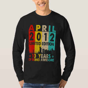 T-shirt Magnifique depuis avril 2012 10e anniversaire Vint
