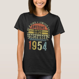 T-shirt Magnifique Depuis Décembre 1954 68 Ans 68ème Birt