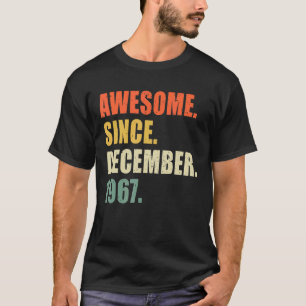 T-shirt Magnifique Depuis Décembre 1967 55 Ans Retro Birt