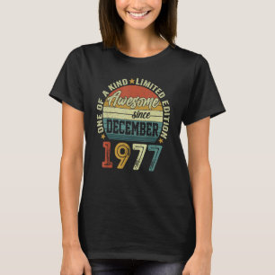 T-shirt Magnifique Depuis Décembre 1977 45 Ans 45ème Birt