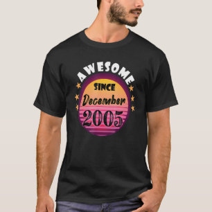 T-shirt Magnifique Depuis Décembre 2005 Anniversaire 2005