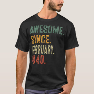 T-shirt Magnifique depuis février 1940 83e cadeau d'annive