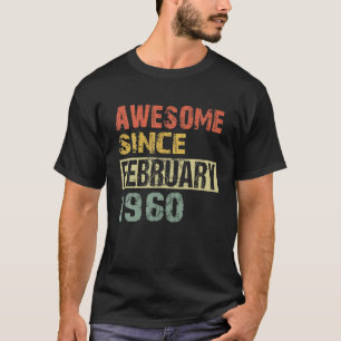 T-shirt Magnifique Depuis Février 1960 62E Anniversaire