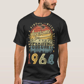 T-shirt Magnifique depuis février 1964 59 Ans 59e Birt