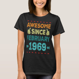 T-shirt Magnifique depuis février 1969 54 Ans 54e Birt