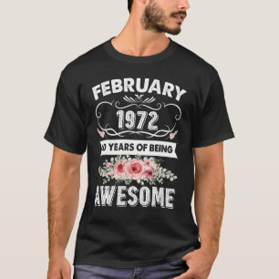 T-shirt Magnifique depuis février 1972 50e anniversaire 50