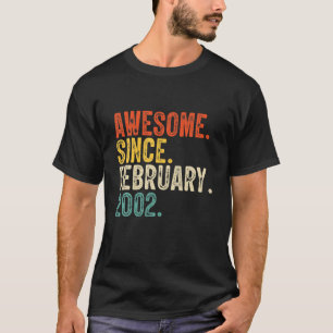 T-shirt Magnifique Depuis Février 2002 20E Anniversaire 20