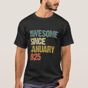 T-shirt Magnifique Depuis Janvier 1925 94 Ans 94E Naissanc
