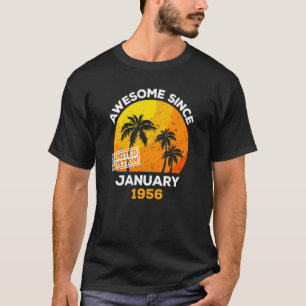 T-shirt Magnifique depuis Janvier 1956 Retro Hommes & Femm