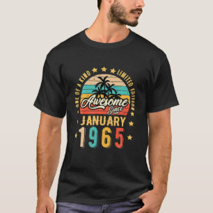 T-shirt Magnifique Depuis Janvier 1965 Vintage 57E Anniver