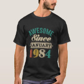 T-shirt Magnifique depuis janvier 1984 Funny Retro 40e ann (Devant)