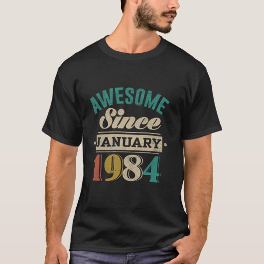 T-shirt Magnifique depuis janvier 1984 Funny Retro 40e ann (Devant)