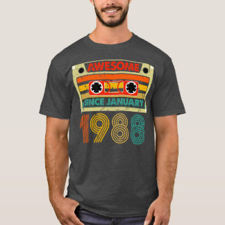 T-shirt Magnifique depuis janvier 1988 36 Ans 36e Naissanc