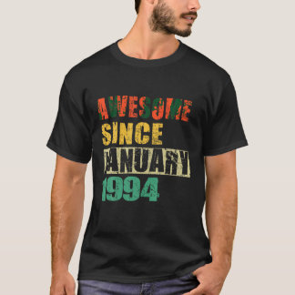 T-shirt Magnifique Depuis Janvier 1994 30 Ans 30ème Naissa