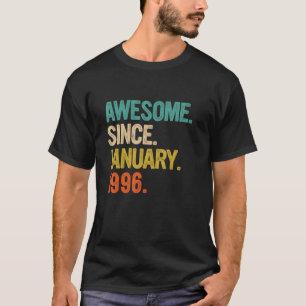 T-shirt Magnifique Depuis Janvier 1996 27 Ans 27ème Birt