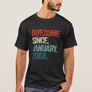T-shirt Magnifique Depuis Janvier 2008 15 Ans 15 Ans