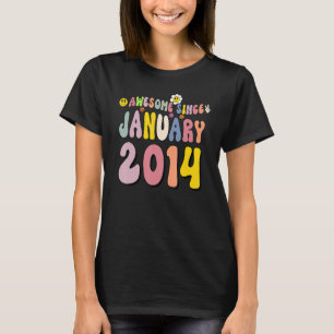 T-shirt Magnifique Depuis Janvier 2014 9 Ans 9e Anniversai