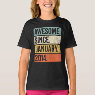 T-shirt Magnifique Depuis Janvier 2014 Anniversaire