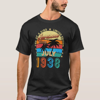 T-shirt Magnifique depuis juillet 1938 84e anniversaire Re