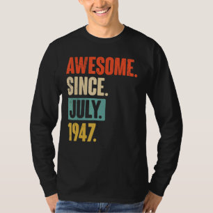 T-shirt Magnifique depuis juillet 1947 75 ans 75e annivers