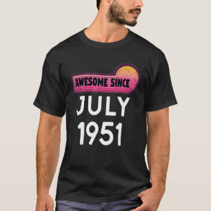 T-shirt Magnifique depuis juillet 1951 Anniversaire 1951 J