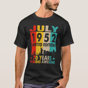 T-shirt Magnifique depuis juillet 1952 70e anniversaire Vi