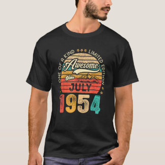 T-shirt Magnifique Depuis Juillet 1954 69 Ans 69e Annivers