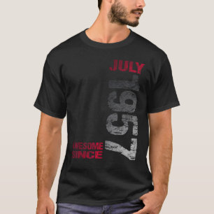 T-shirt Magnifique depuis juillet 1957 66e anniversaire Né