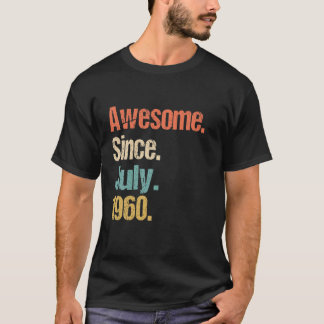 T-shirt Magnifique Depuis Juillet 1960 62E Anniversaire Vi