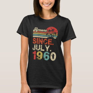 T-shirt Magnifique Depuis Juillet 1960 Année Du 62E Annive