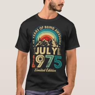 T-shirt Magnifique depuis juillet 1975 Vintage 48ème anniv